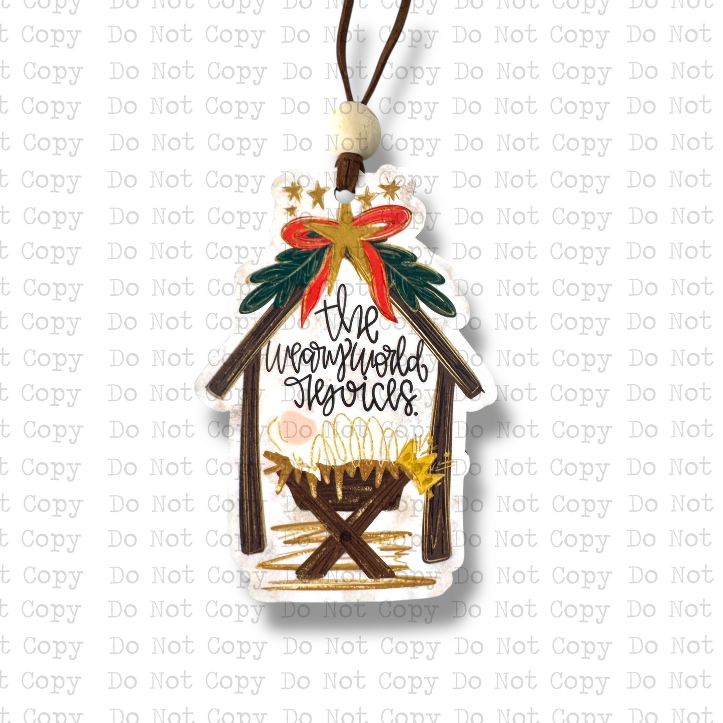 The Weary World Rejoices Ornament Sublimation Blank