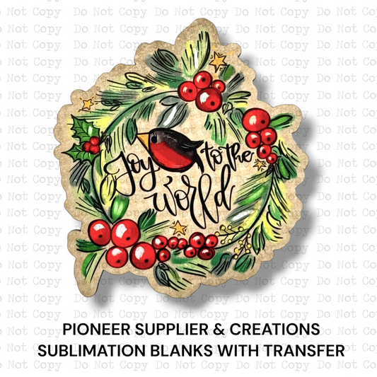 Joy To The World Cardinal Magnet Sublimation Blank Kit | AAS