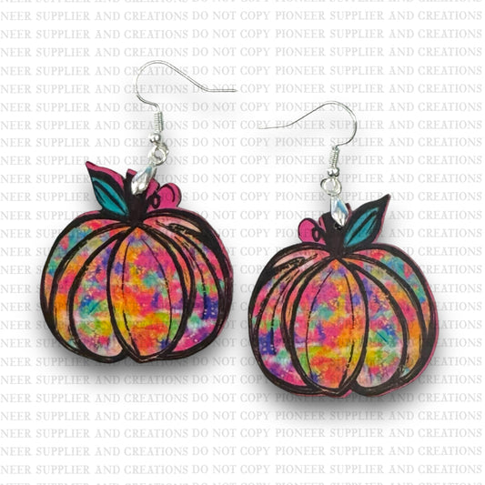 Pink Pumpkin Earring Sublimation Blank Kits w/ transfers and hardware) | Exclusive