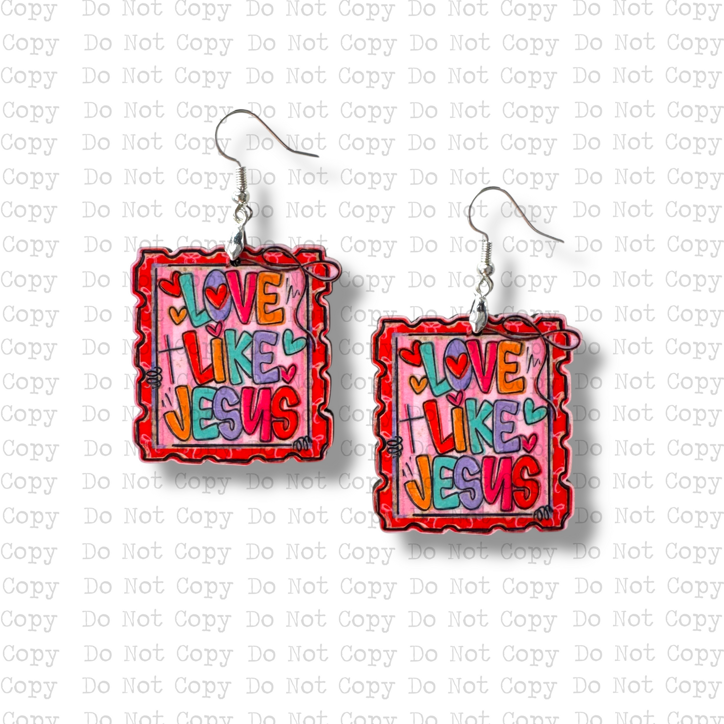 Love Like Jesus Earring Sublimation Blank Kit