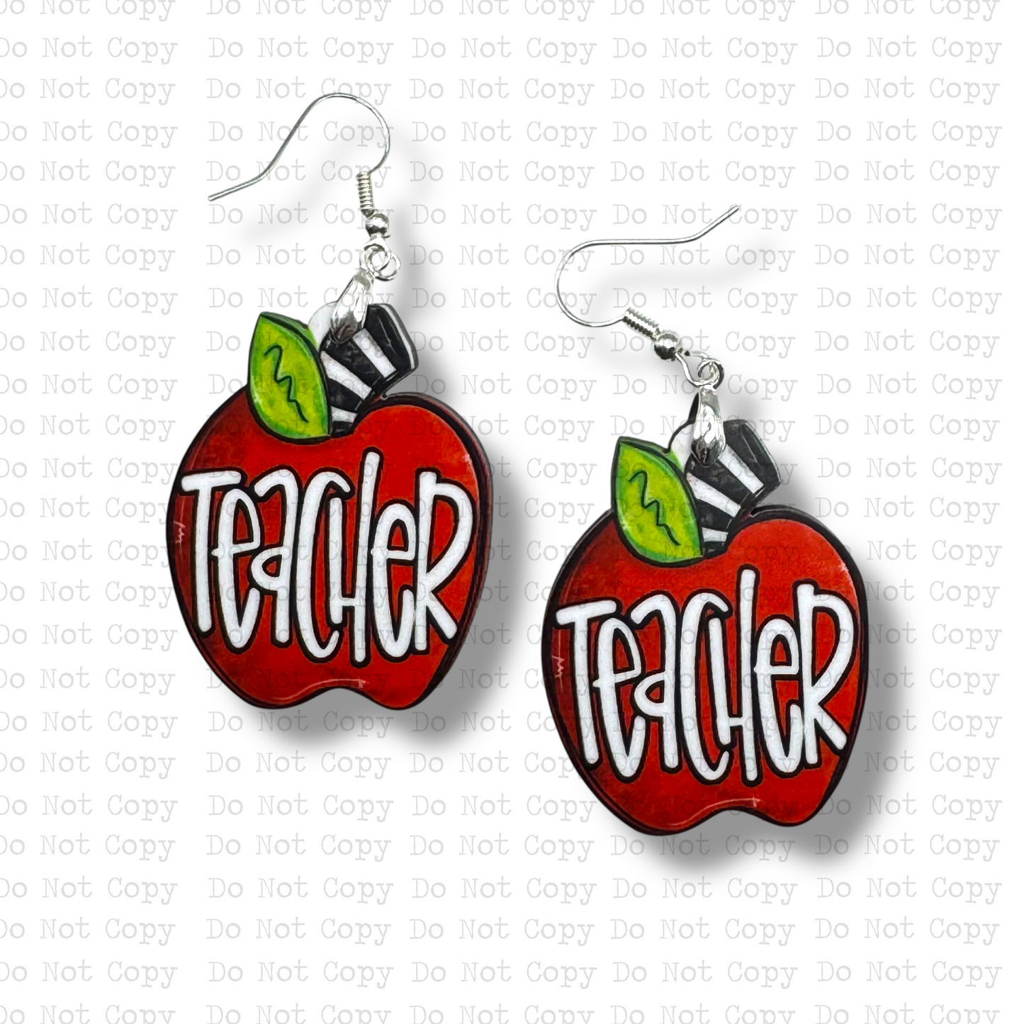 Teacher Apple Earring Sublimation Blank Kit | ARA
