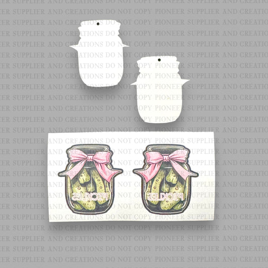 Pickle Lover Earring Sublimation Blank Kit