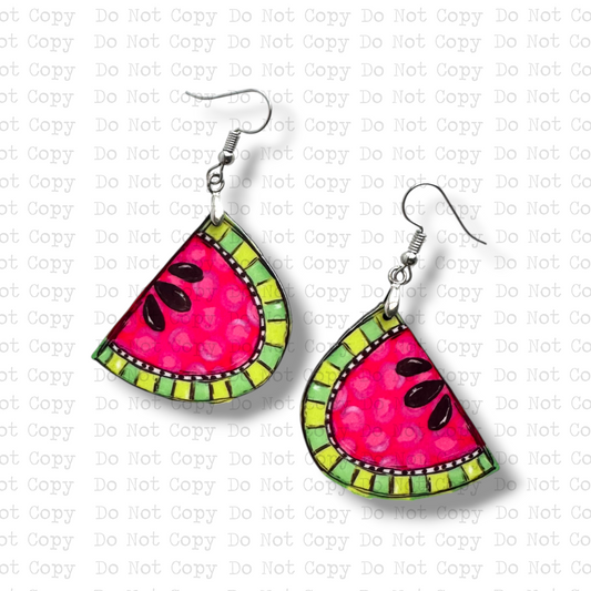 Bright Watermelon Earring Sublimation Blanks | ARA