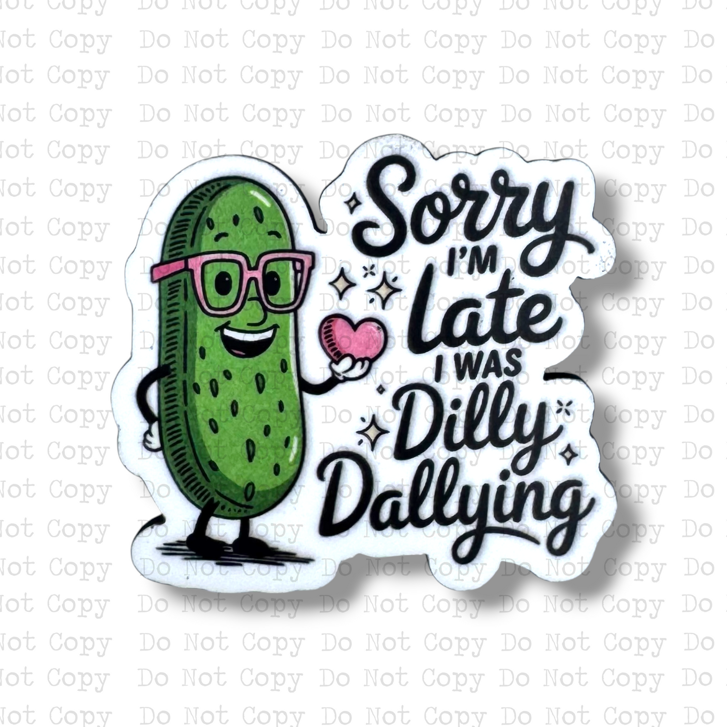 Dilly Dallying Badge Reel Sublimation Blanks | Set of 2