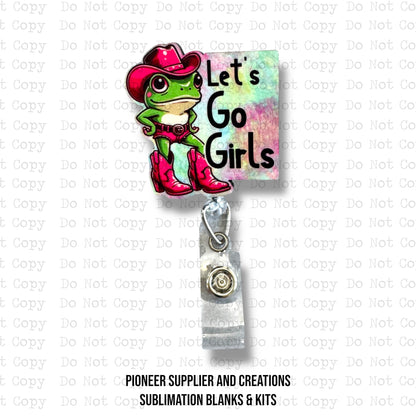 Lets Go Girls Badge Button Sublimation Blank