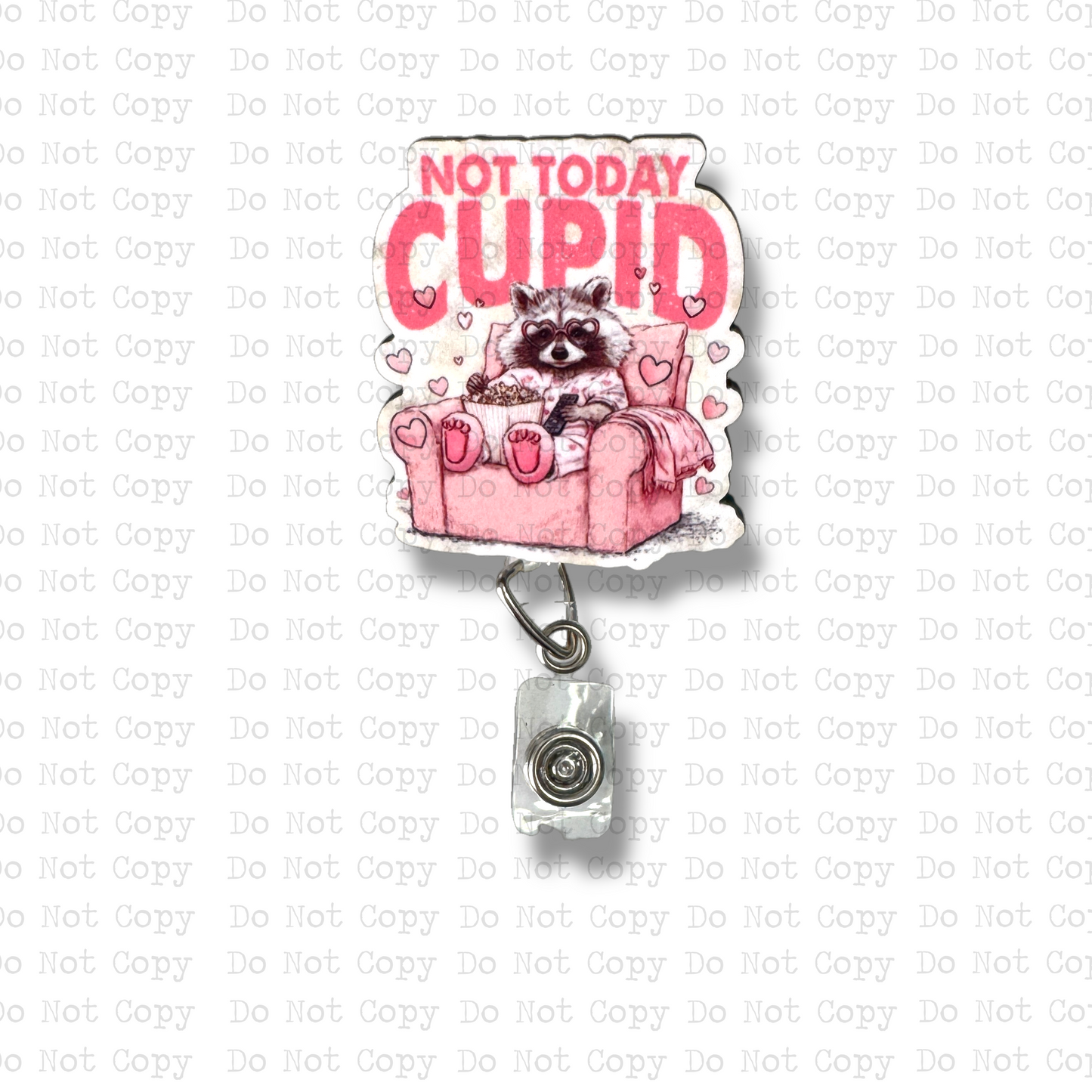 Not Today Cupid Recliner Badge Button Sublimation Blank | Set of 2
