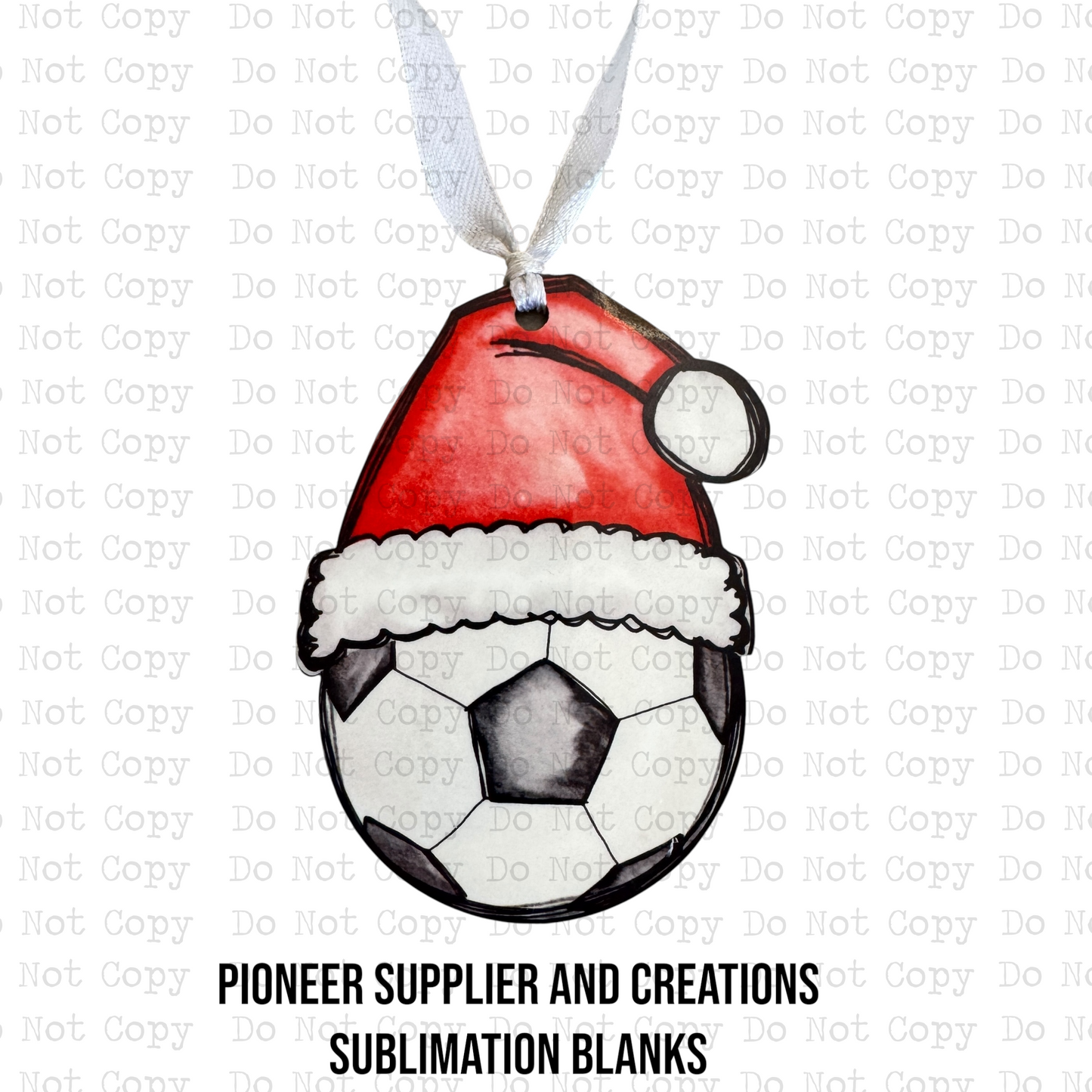 Santa Hat Sports Ornament Sublimation Blanks | Exclusive Monogram Moments