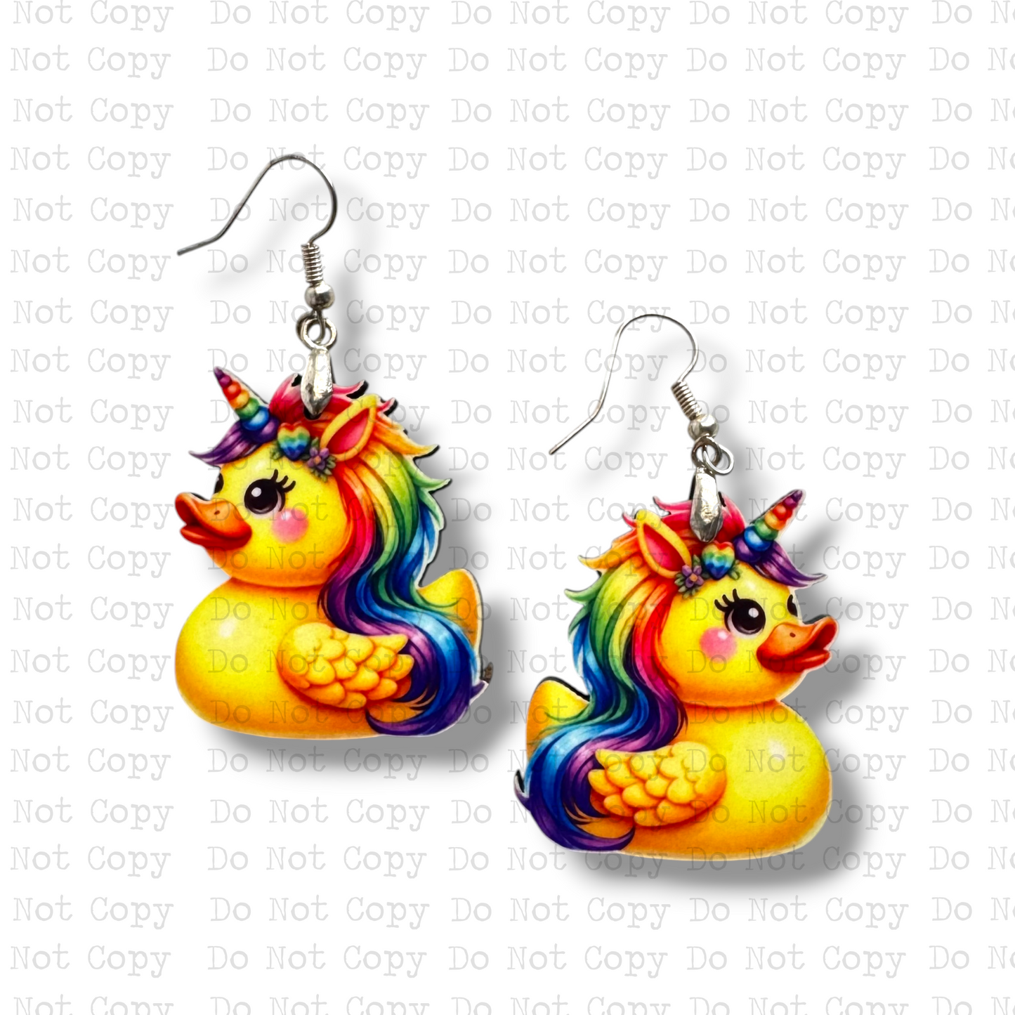 Unicorn Duck Earring Sublimation Blanks