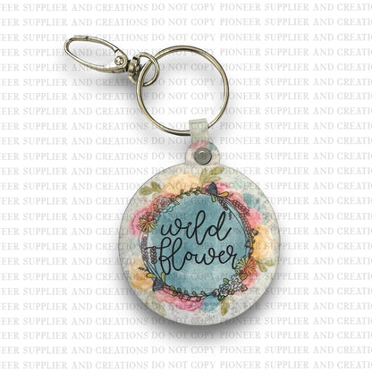 Circle Bag Tag |  Keychain Sublimation Blank with Hardware