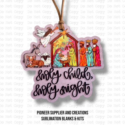 Holy Child Holy Night Ornament Sublimation Blank