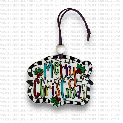 Merry Christmas Ornament Sublimation Blank and Transfer | Exclusive