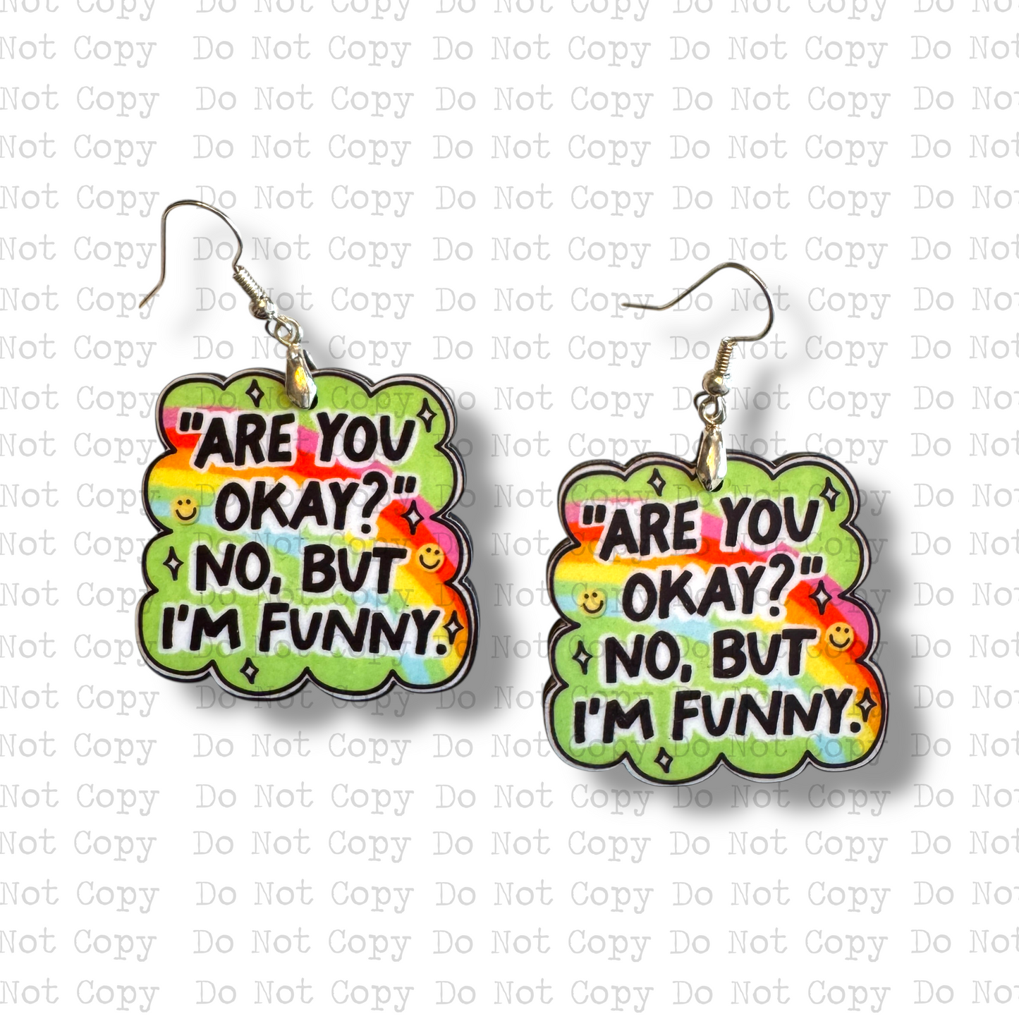 I'm Funny Earring Sublimation Blank Kit | TRS