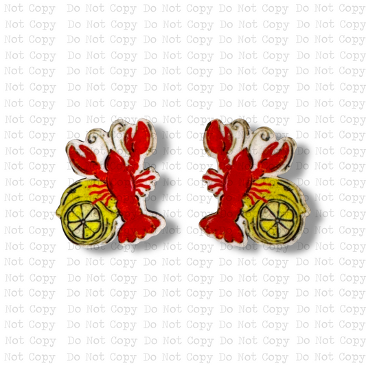 STUD Lemon Crawfish Sublimation Blanks Kit | 4 PAIR