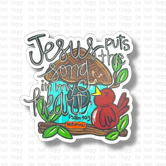 Jesus Puts The Song In My Heart Magnet Sublimation Blank Kit | EMD