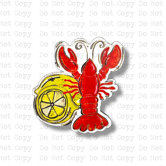 Lemon Crawfish Magnet Sublimation Blank Kit