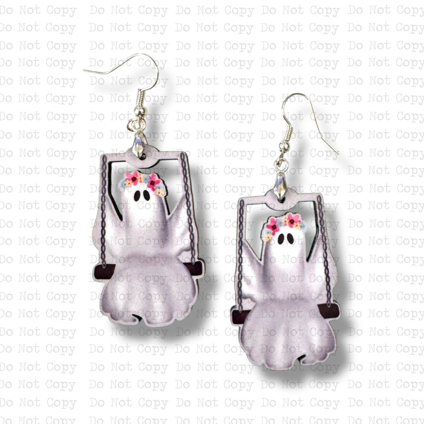 Swinging Ghost Earring Sublimation Blank Kit | Exclusive