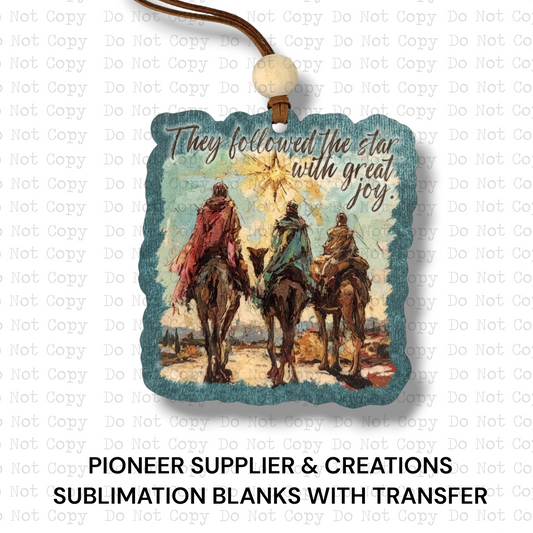 They Followed The Star Ornament Sublimation Blank
