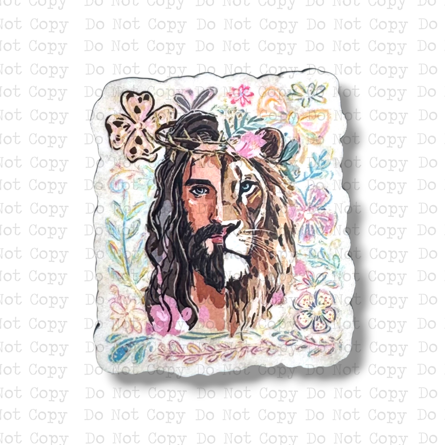 Jesus Lion Badge Button Sublimation Blank | Set of 2 SDD