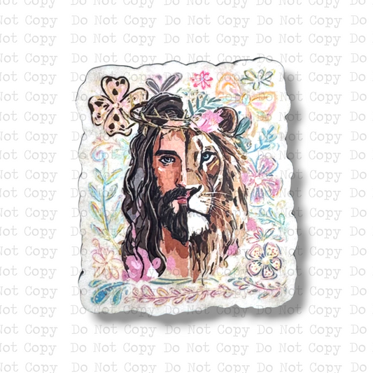 Jesus Lion Badge Button Sublimation Blank | Set of 2 SDD