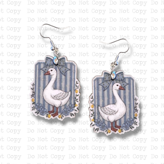 Framed Walking Goose Earring Sublimation Blank Kit