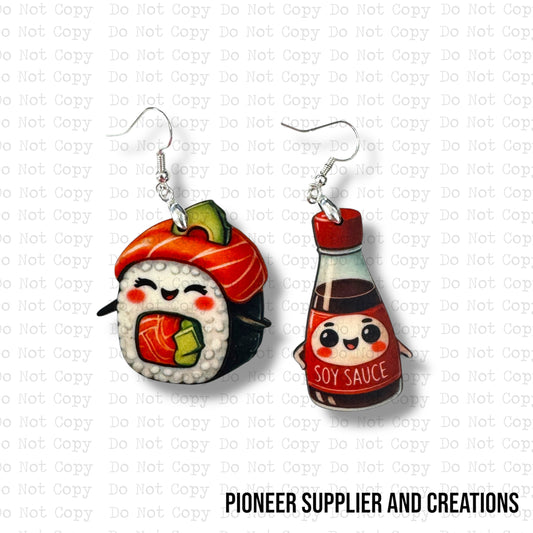 Soy Sauce To My Sushi Earring Sublimation Blanks Kit | Exclusive