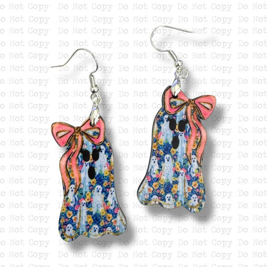 Preppy Ghostly Ghost Earring Sublimation Blank Kit | TCC