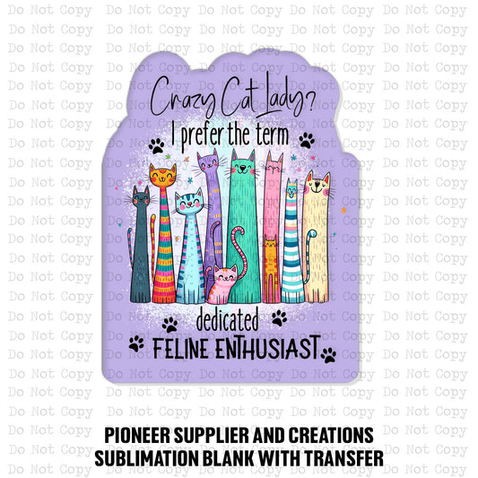 Crazy Cat Lady Magnet Sublimation Blank Kit | SBS