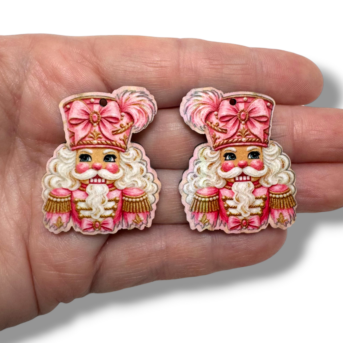 Pink Preppy Nutcracker Earring Sublimation Blanks