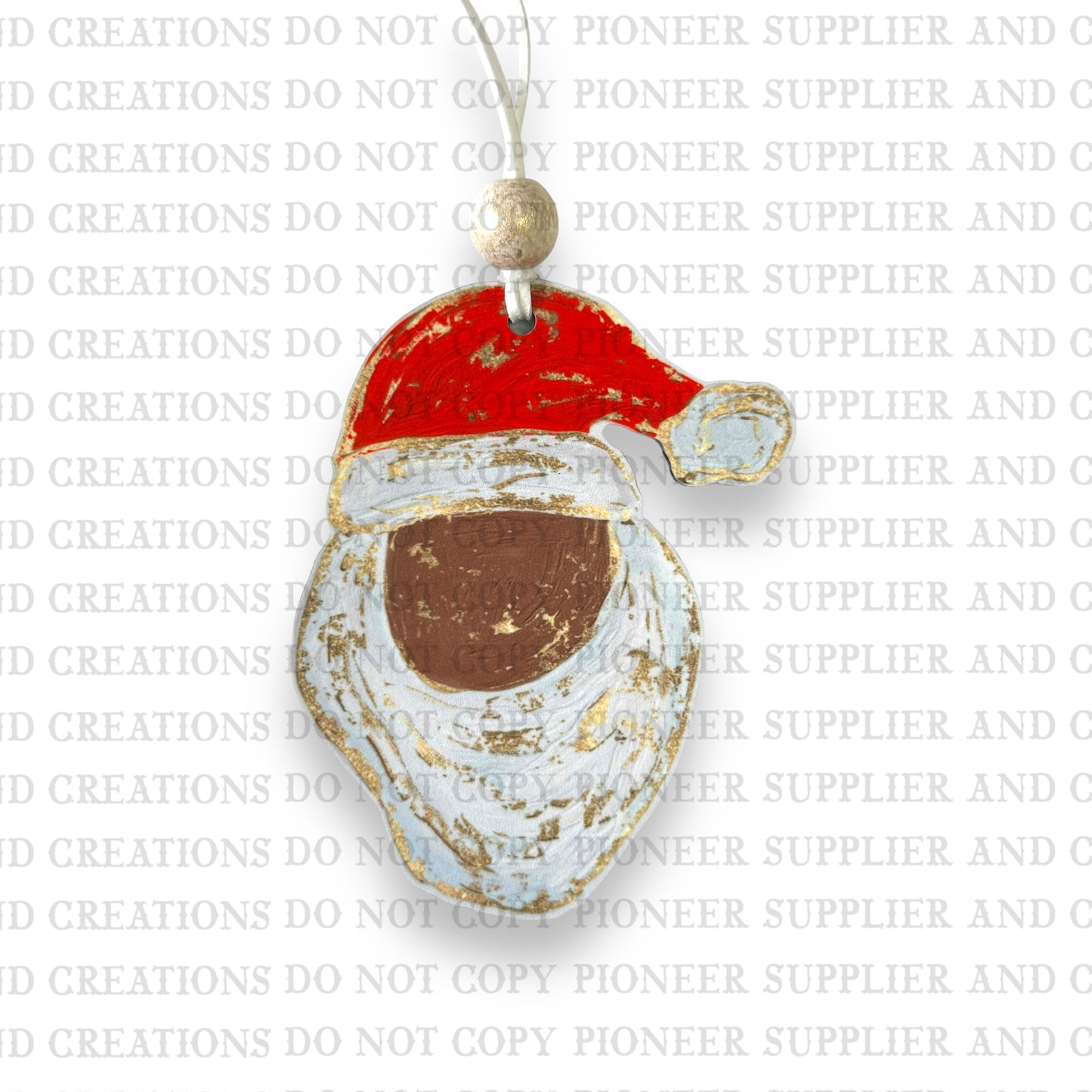 Gold Santa Dark Sublimation Blank with TRANSFER OPTION | Exclusive Alicia Ray Art