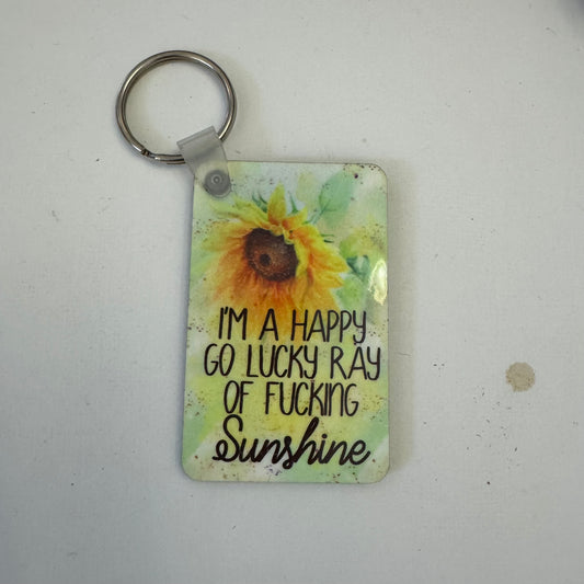 Happy Go Lucky Finished Keychain