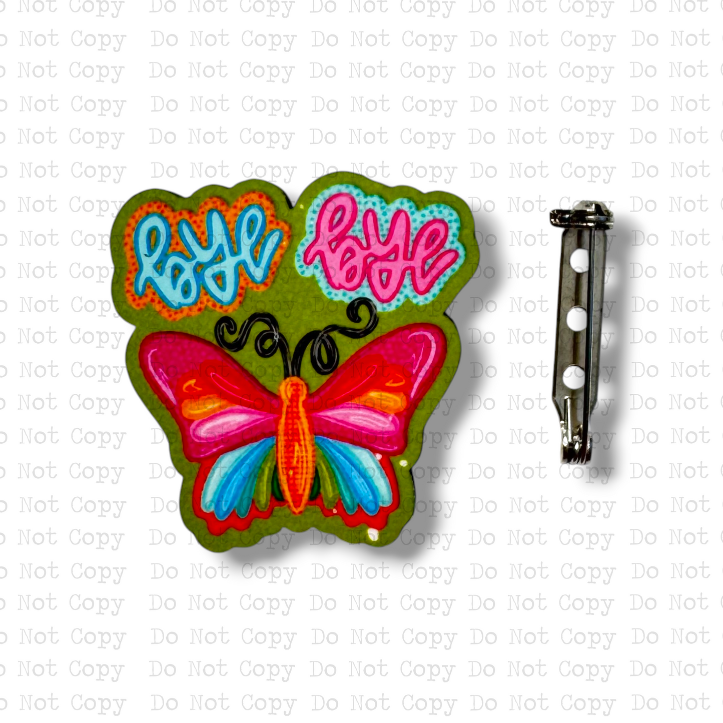 Bye Bye Butterfly Lapel Pin Sublimation Blank Kit | Set of 2 SPS