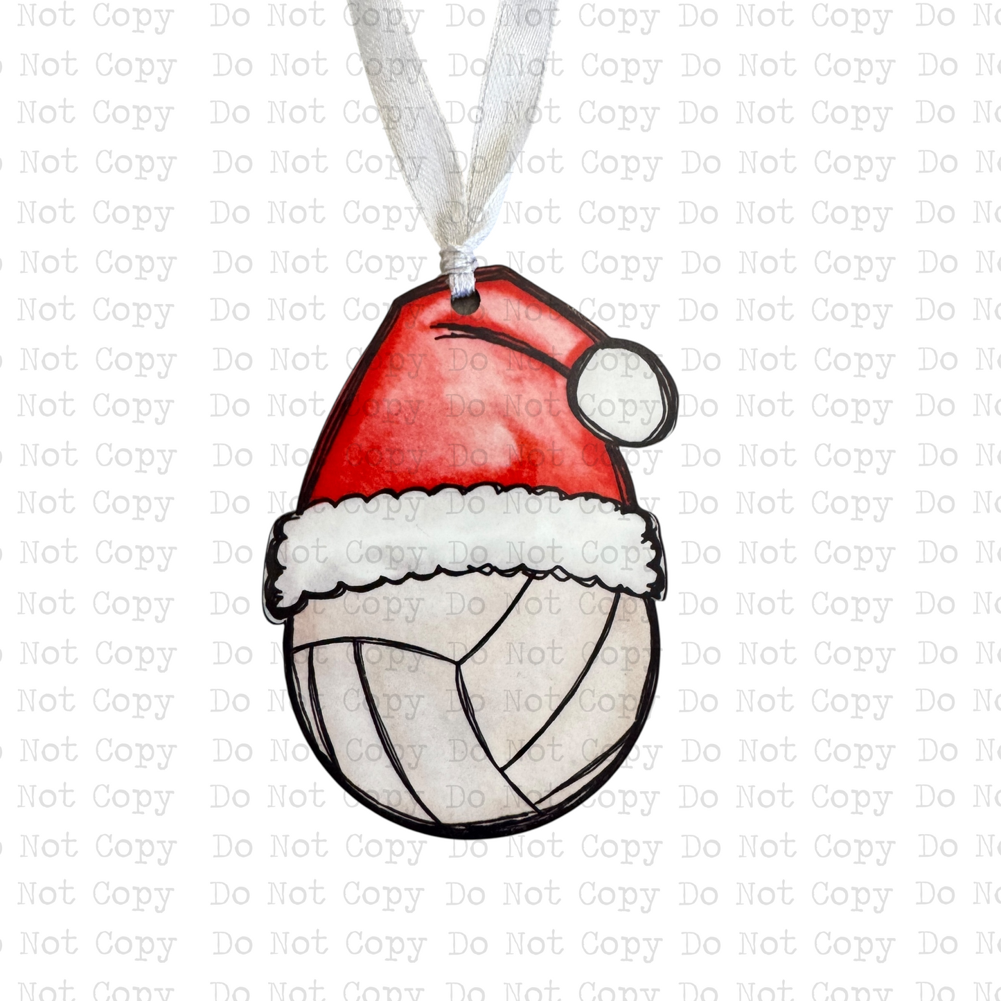 Santa Hat Sports Ornament Sublimation Blanks | Exclusive Monogram Moments