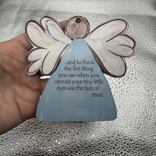 Blue Miscarriage Angel Pressed Blank