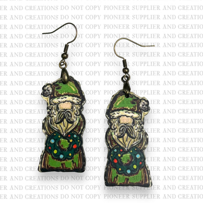 Old World Santa Earring Sublimation Blanks | Exclusive Graphx & More