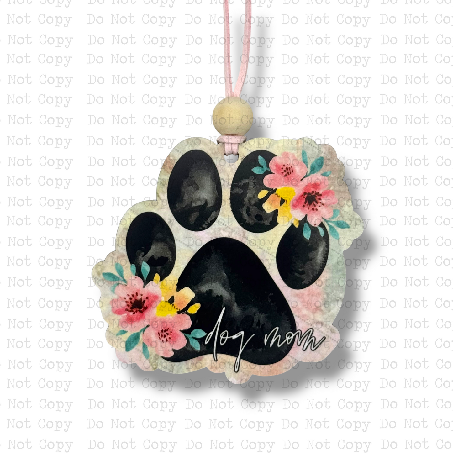 Floral Dog Mom Car Charm Sublimation Blank | SCG