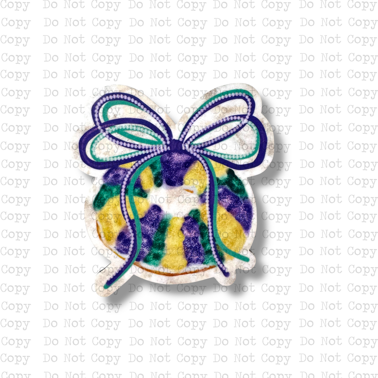 King Cake Bow Magnet Sublimation Blank Kit