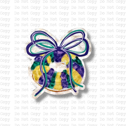 King Cake Bow Magnet Sublimation Blank Kit