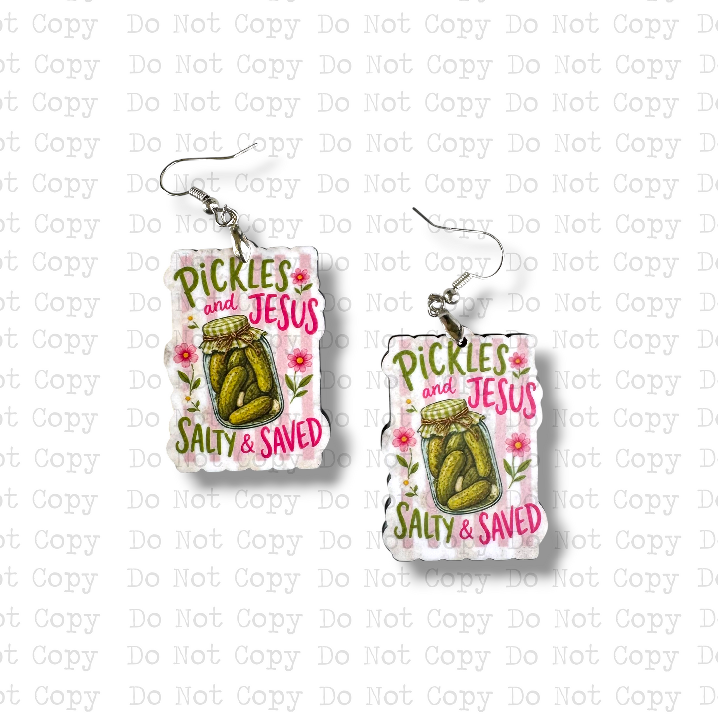 Pickles and Jesus Earring Sublimation Blank Kit
