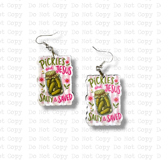 Pickles and Jesus Earring Sublimation Blank Kit