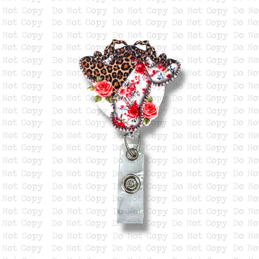 Rosie Leopard Cow Badge Button Sublimation Blank | Set of 2