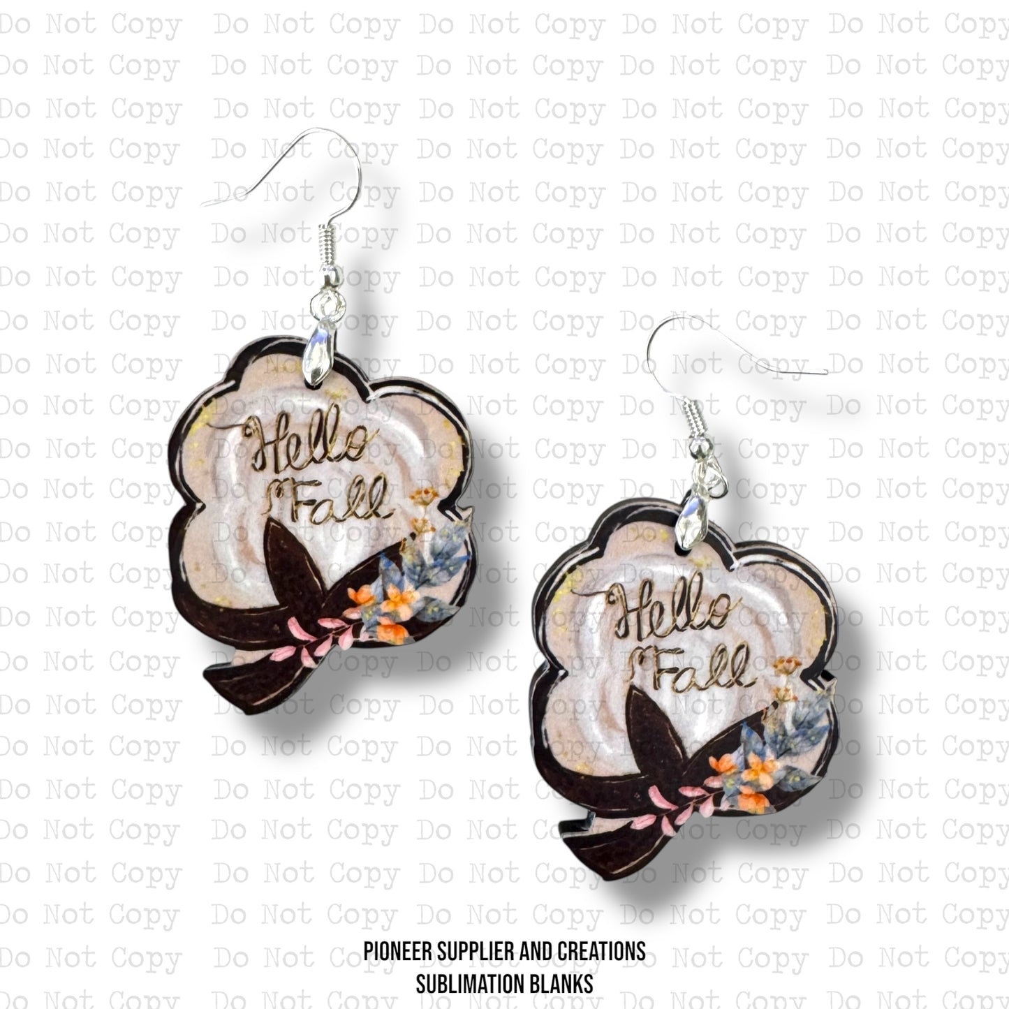 Fall Cotton Earring Sublimation Blank Kit | Exclusive