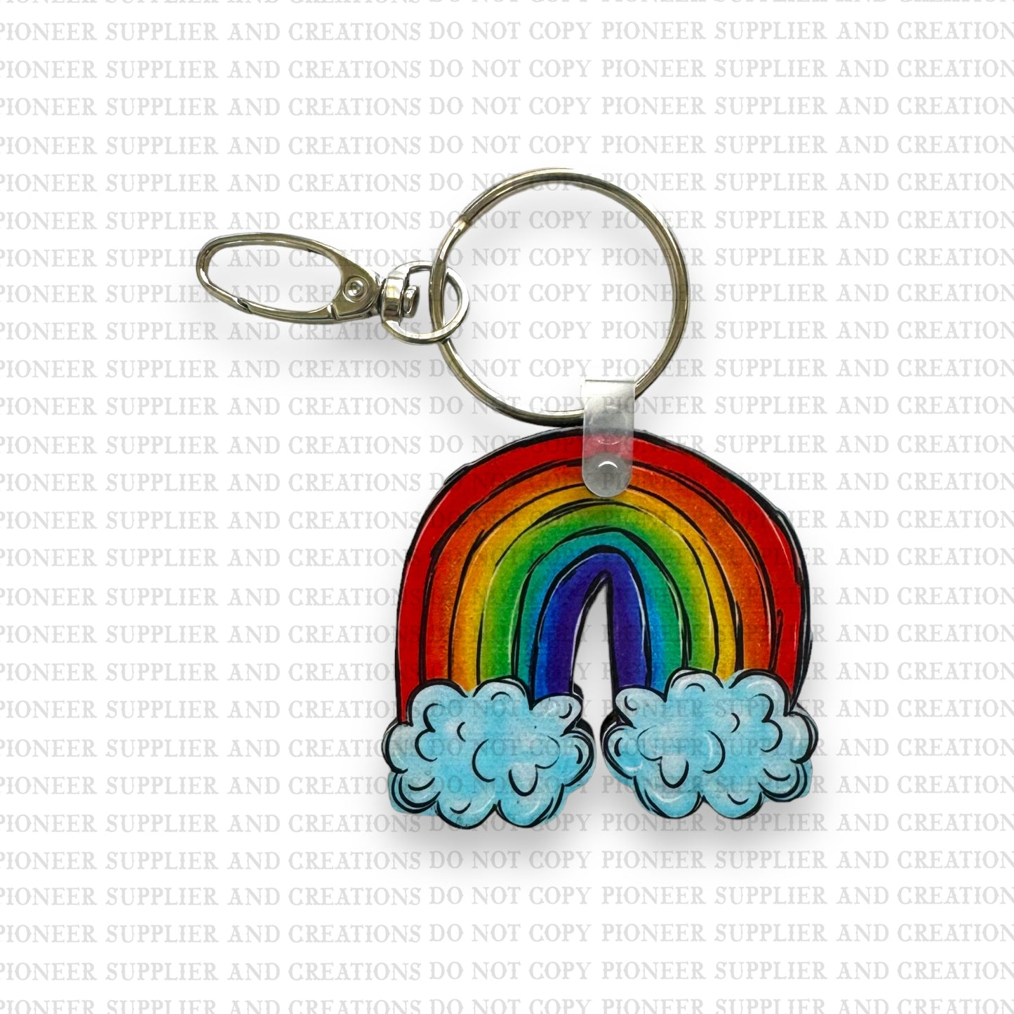 Rainbow Shaped Keychain Sublimation Blank  | Exclusive Alicia Ray Art