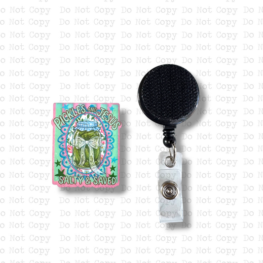 Salty And Saved Badge Button Sublimation Blank | Set of 2