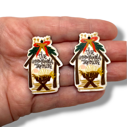 The Weary World Rejoices Earring Sublimation Blanks | TCC