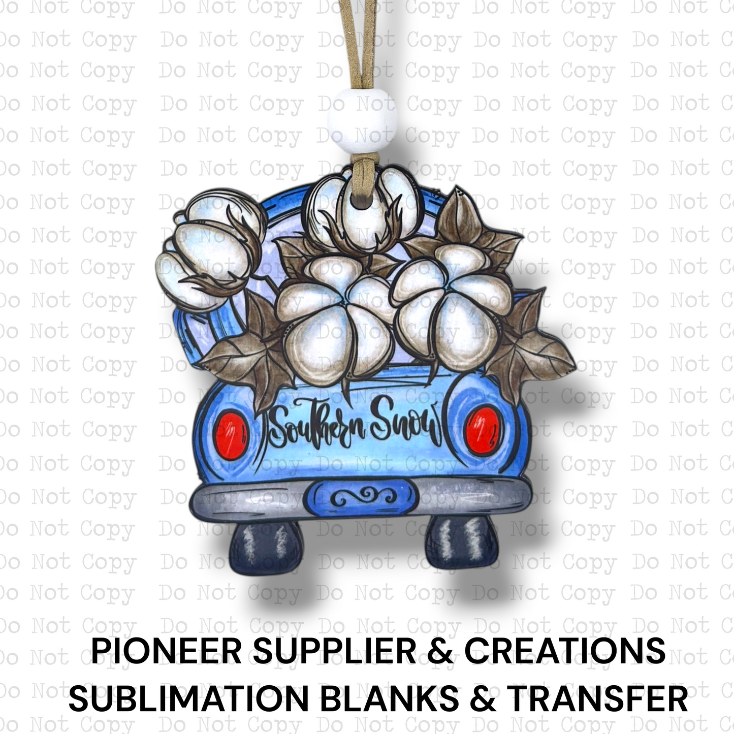 Southern Snow Truck Ornament Sublimation Blank | AAS