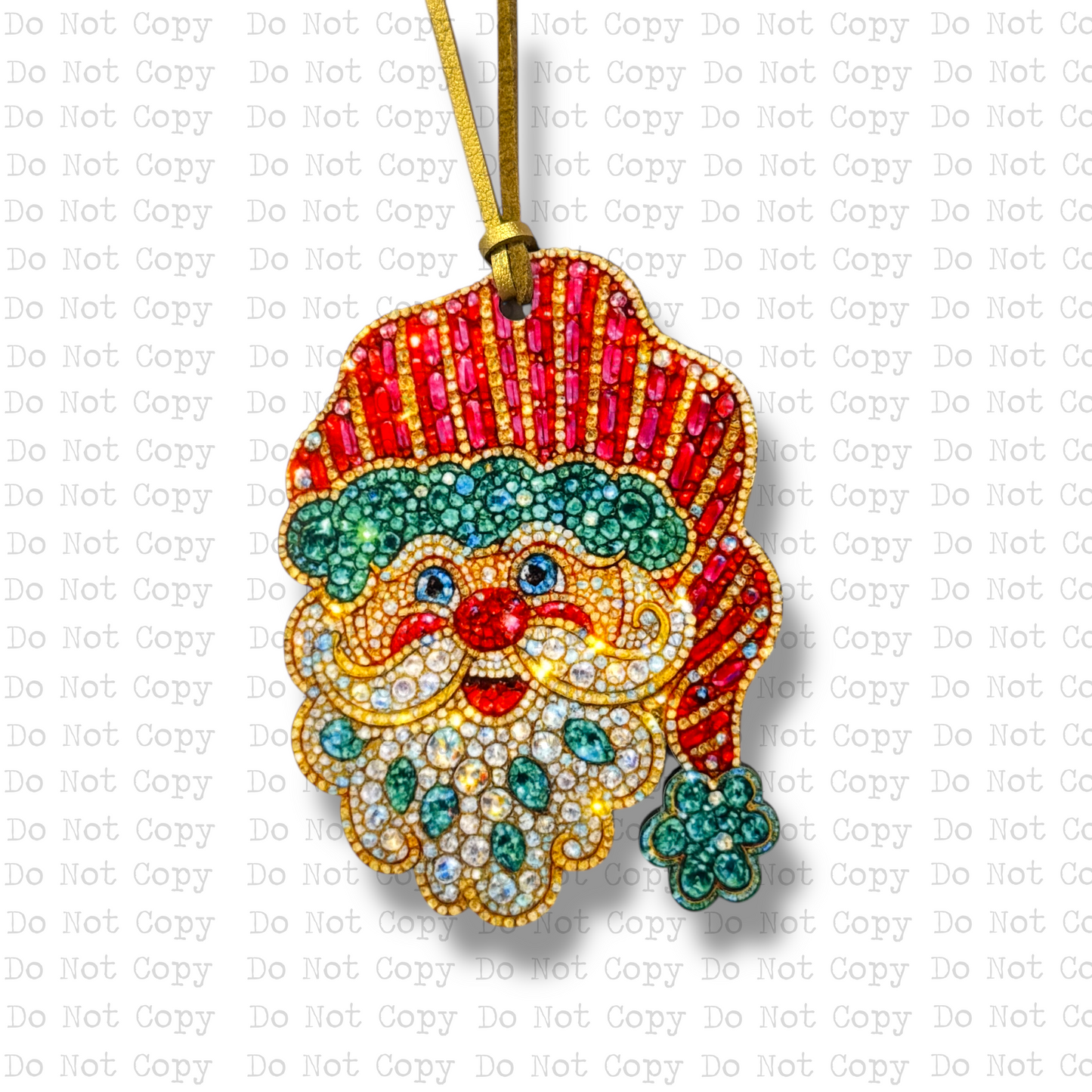 Gemstone Santa Ornament Sublimation Blank