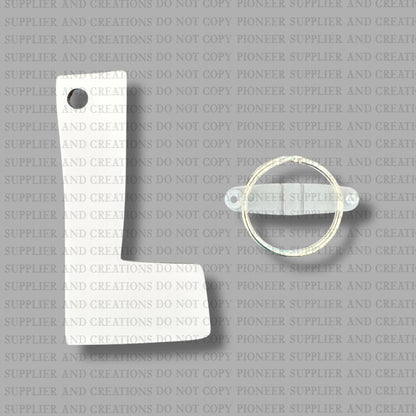 Alpha L Keychain Sublimation Blank  | Exclusive Monogram Moments