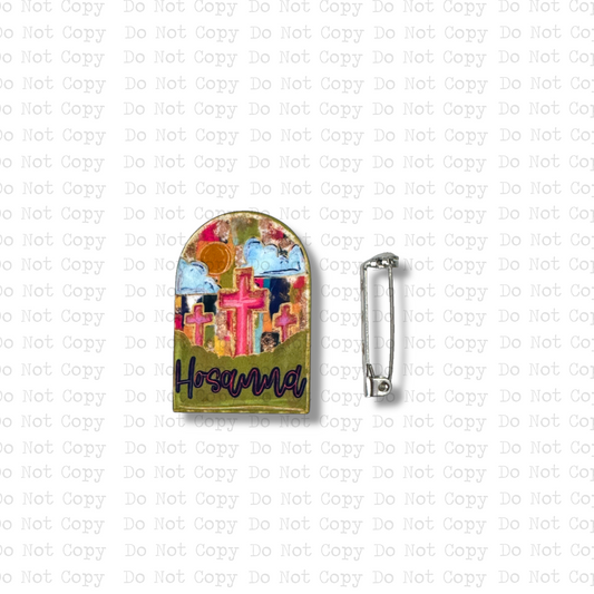 Hosanna Lapel Pin Sublimation Blank Kit | Set of 2