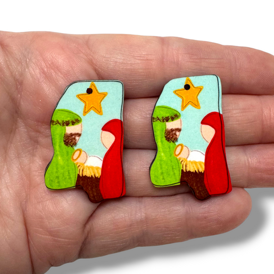 Mississippi Nativity Earring Sublimation Blanks