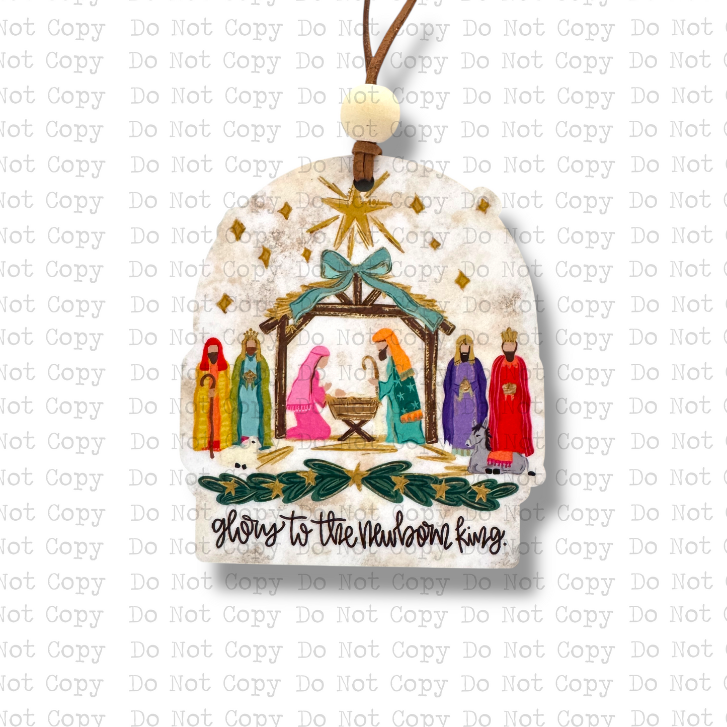 Newborn King Nativity Ornament Sublimation Blank